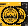 Wet & Dry Cut Saw Blade: 7-1/4" Dia, 5/8" Arbor Hole, 24 & 40 Teeth