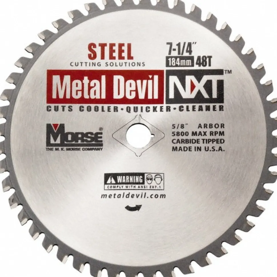 Wet & Dry Cut Saw Blade: 7-1/4" Dia, 5/8" Arbor Hole, 0.079" Kerf Width, 48 Teeth