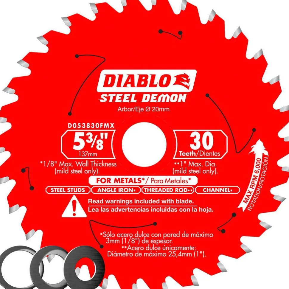 Wet & Dry-Cut Saw Blades: Blade Diameter (Inch): 5-3/8; Blade Material: Carbide-Tipped