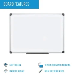 Whiteboards: Board Material: Magnetic Glass; Frame Material: Aluminum; Height (Inch): 23-5/8; Width (Inch): 17-23/32