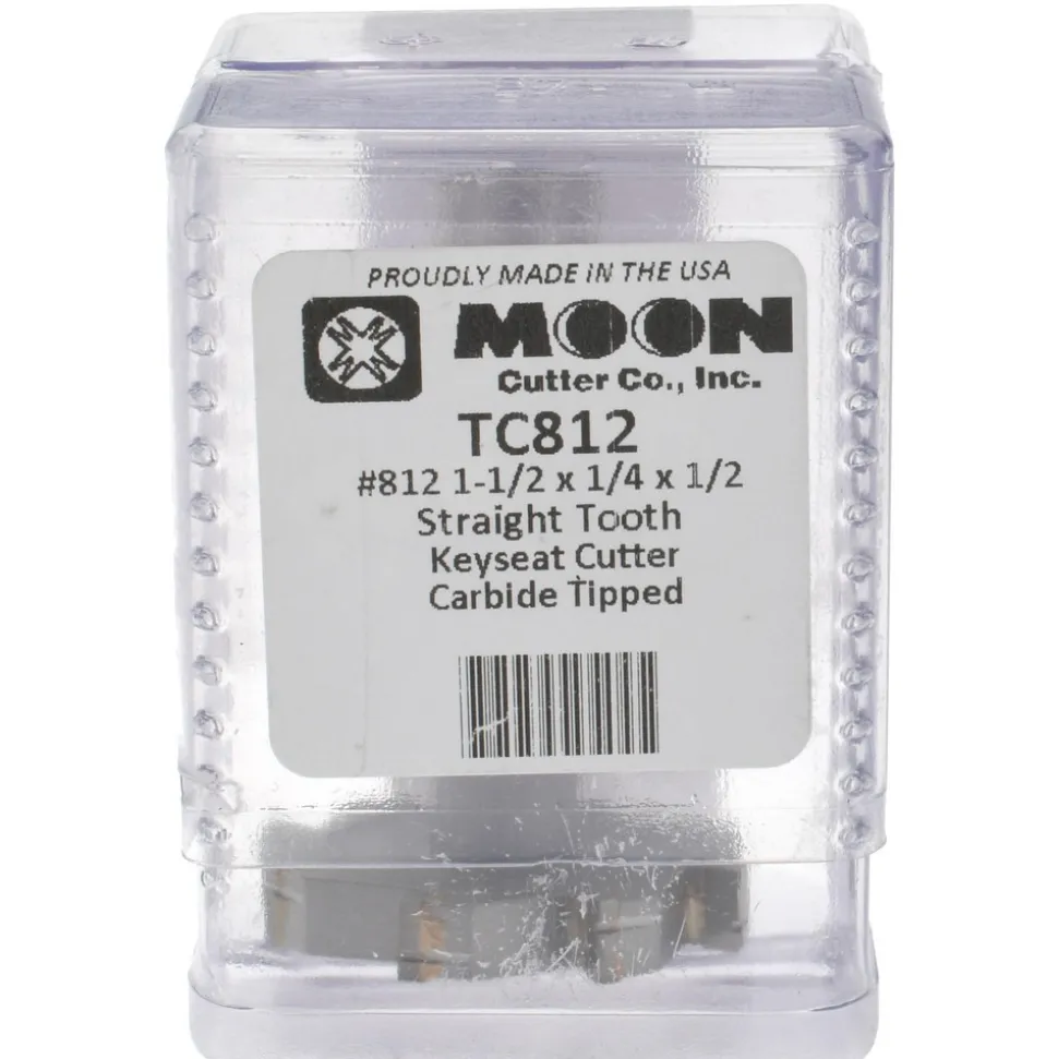 Woodruff Keyseat Cutter: 1-1/2" Cut Dia, 1/4" Cut Width, 1/2" Shank Dia, Straight Tooth