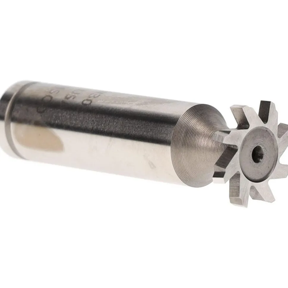 Woodruff Keyseat Cutter: 5/8" Cut Dia, 3/32" Cut Width, 1/2" Shank Dia, Staggered Tooth