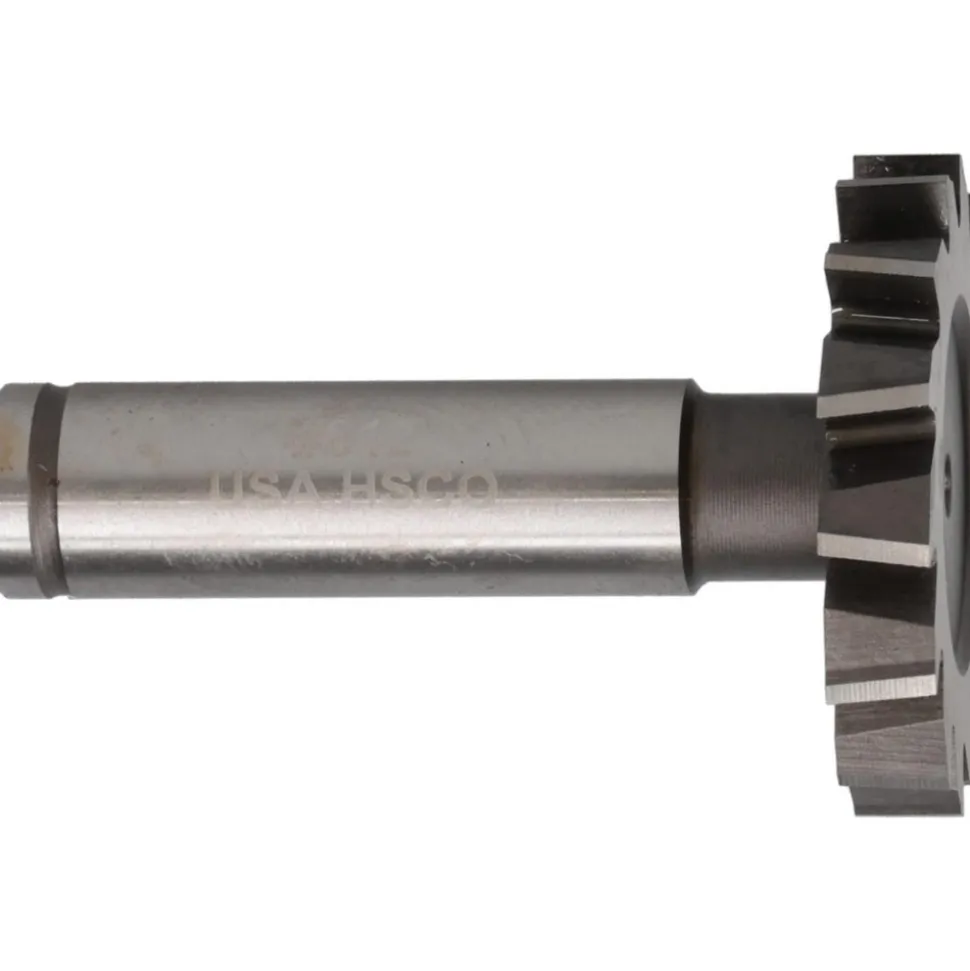 Woodruff Keyseat Cutter: 1-1/2" Cut Dia, 1/4" Cut Width, 1/2" Shank Dia, Staggered Tooth