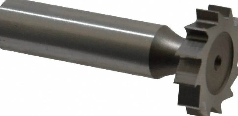 Woodruff Keyseat Cutter: 1" Cut Dia, 7/32" Cut Width, 1/2" Shank Dia, Straight Tooth