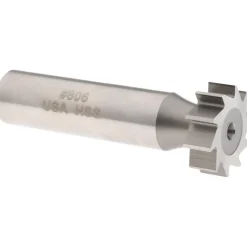 Woodruff Keyseat Cutter: 3/4" Cut Dia, 1/4" Cut Width, 1/2" Shank Dia, Straight Tooth