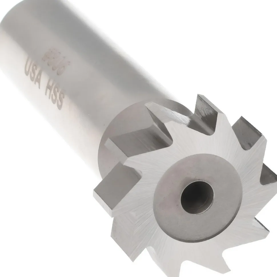 Woodruff Keyseat Cutter: 3/4" Cut Dia, 1/4" Cut Width, 1/2" Shank Dia, Straight Tooth