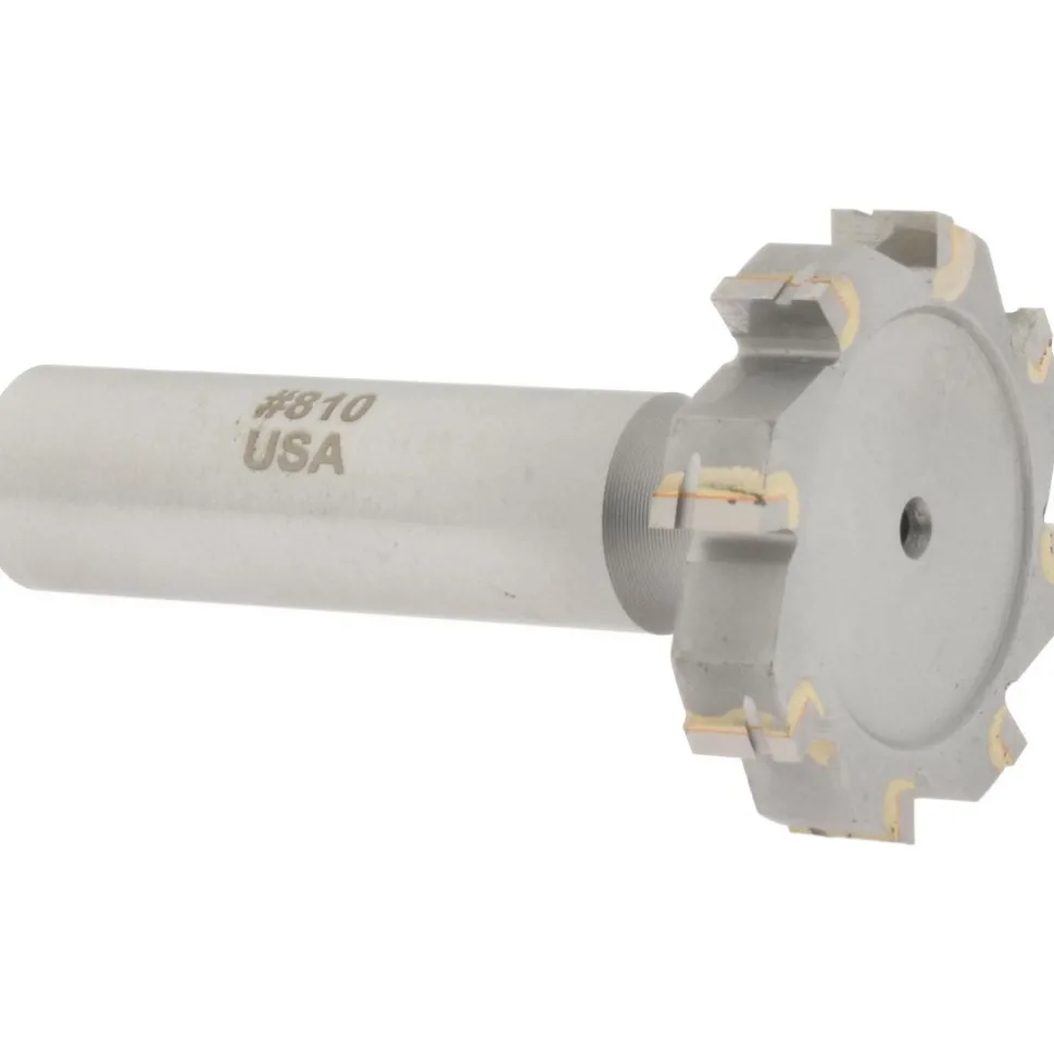 Woodruff Keyseat Cutter: 1-1/4" Cut Dia, 1/4" Cut Width, 1/2" Shank Dia, Straight Tooth