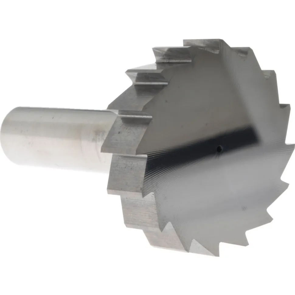 Woodruff Keyseat Cutter: 1-1/2" Cut Dia, 3/8" Cut Width, 1/2" Shank Dia, Straight Tooth