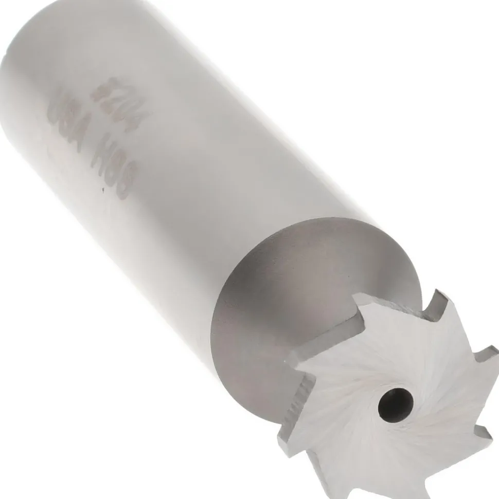 Woodruff Keyseat Cutter: 1/2" Cut Dia, 1/16" Cut Width, 1/2" Shank Dia, Staggered Tooth