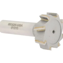 Woodruff Keyseat Cutter: 1-1/4" Cut Dia, 3/8" Cut Width, 1/2" Shank Dia, Staggered Tooth