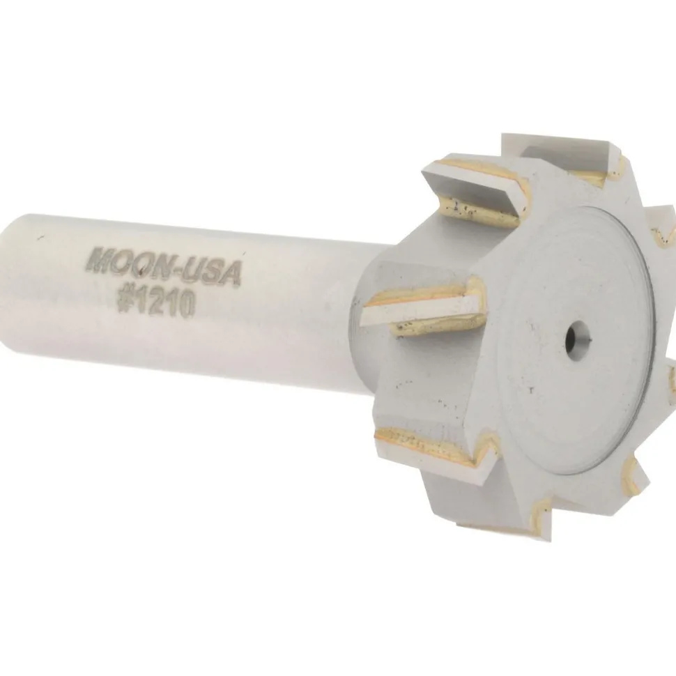 Woodruff Keyseat Cutter: 1-1/4" Cut Dia, 3/8" Cut Width, 1/2" Shank Dia, Staggered Tooth