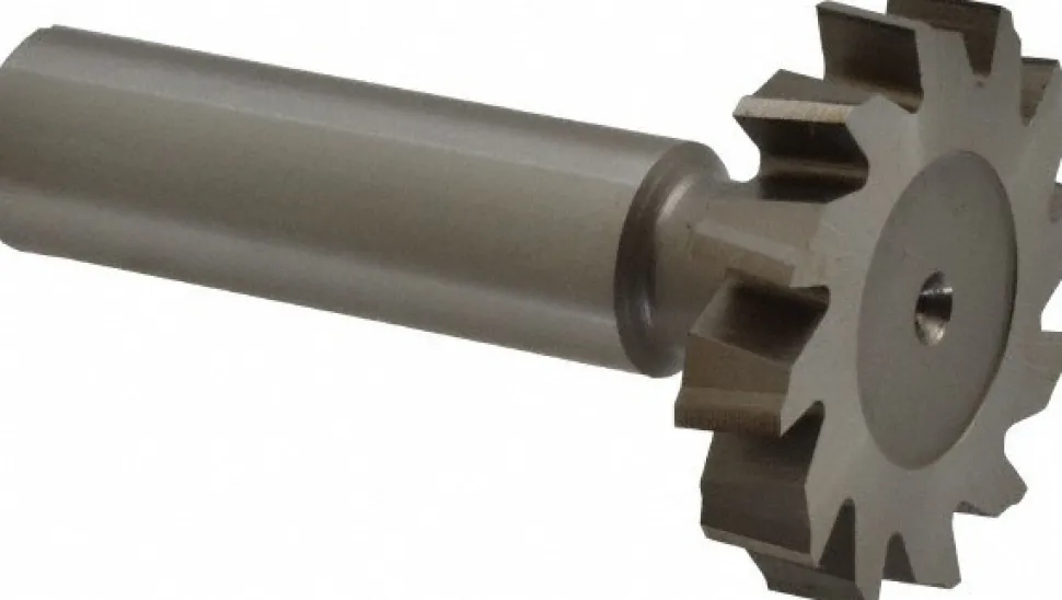 Woodruff Keyseat Cutter: 1-1/4" Cut Dia, 1/4" Cut Width, 1/2" Shank Dia, Staggered Tooth