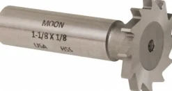 Woodruff Keyseat Cutter: 1-1/8" Cut Dia, 1/8" Cut Width, 1/2" Shank Dia, Straight Tooth