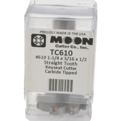 Woodruff Keyseat Cutter: 1-1/4" Cut Dia, 3/16" Cut Width, 1/2" Shank Dia, Straight Tooth