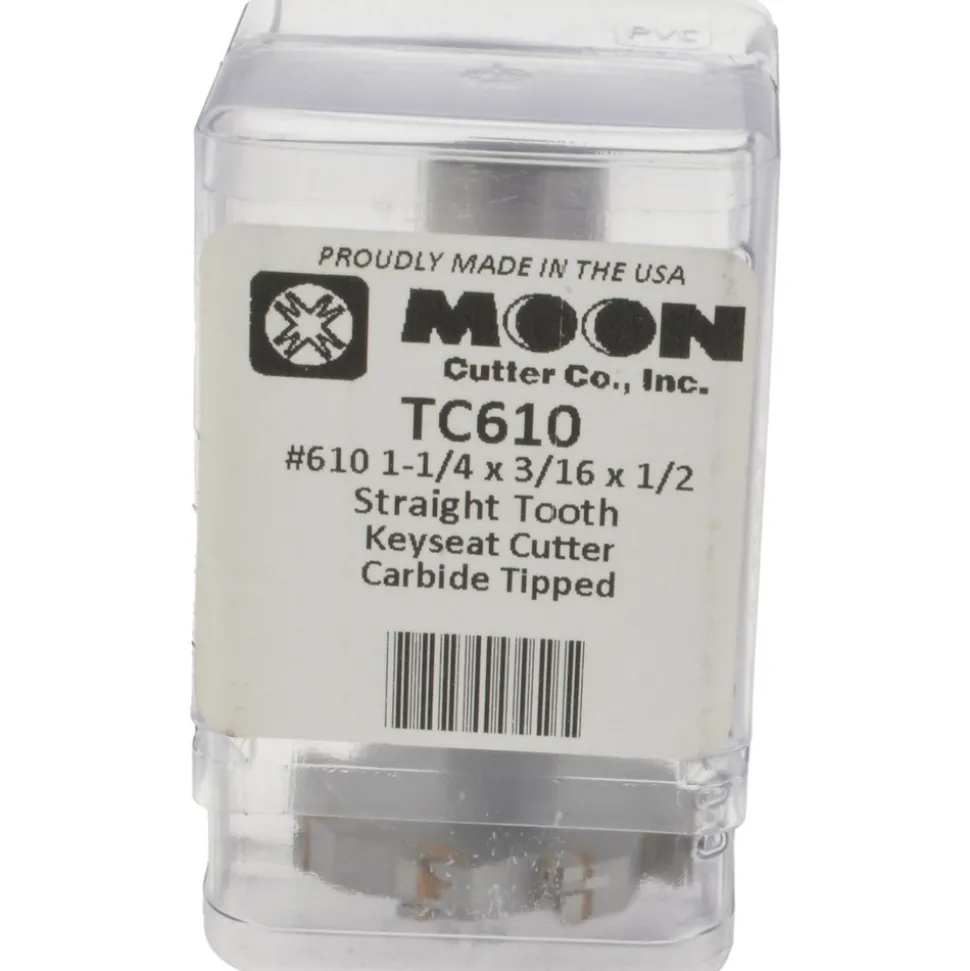 Woodruff Keyseat Cutter: 1-1/4" Cut Dia, 3/16" Cut Width, 1/2" Shank Dia, Straight Tooth