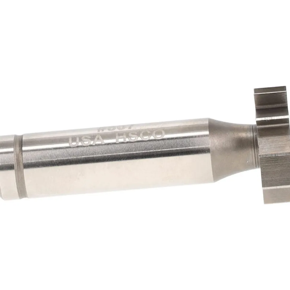 Woodruff Keyseat Cutter: 7/8" Cut Dia, 1/4" Cut Width, 1/2" Shank Dia, Straight Tooth