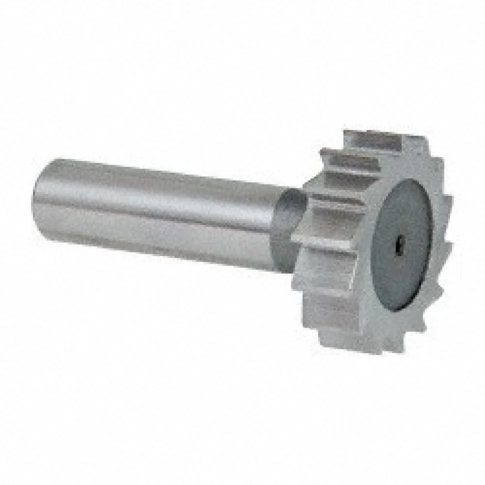 Woodruff Keyseat Cutter: 1-17/64" Cut Dia, 3/8" Cut Width, 1/2" Shank Dia, Straight Tooth