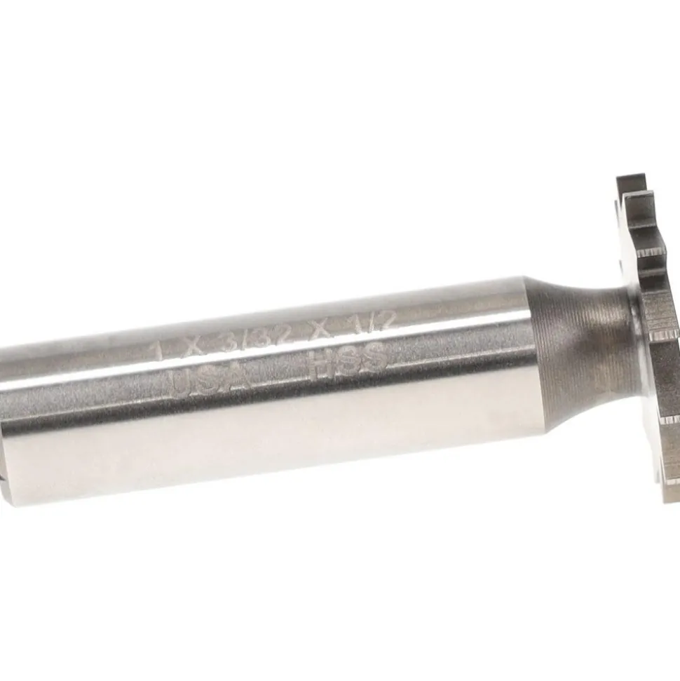Woodruff Keyseat Cutter: 1" Cut Dia, 3/32" Cut Width, 1/2" Shank Dia, Straight Tooth