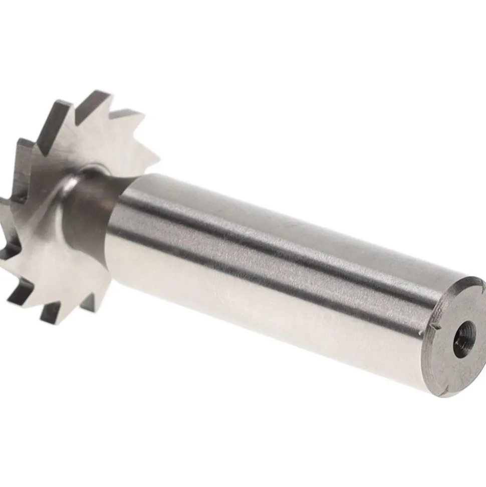Woodruff Keyseat Cutter: 1" Cut Dia, 3/32" Cut Width, 1/2" Shank Dia, Straight Tooth