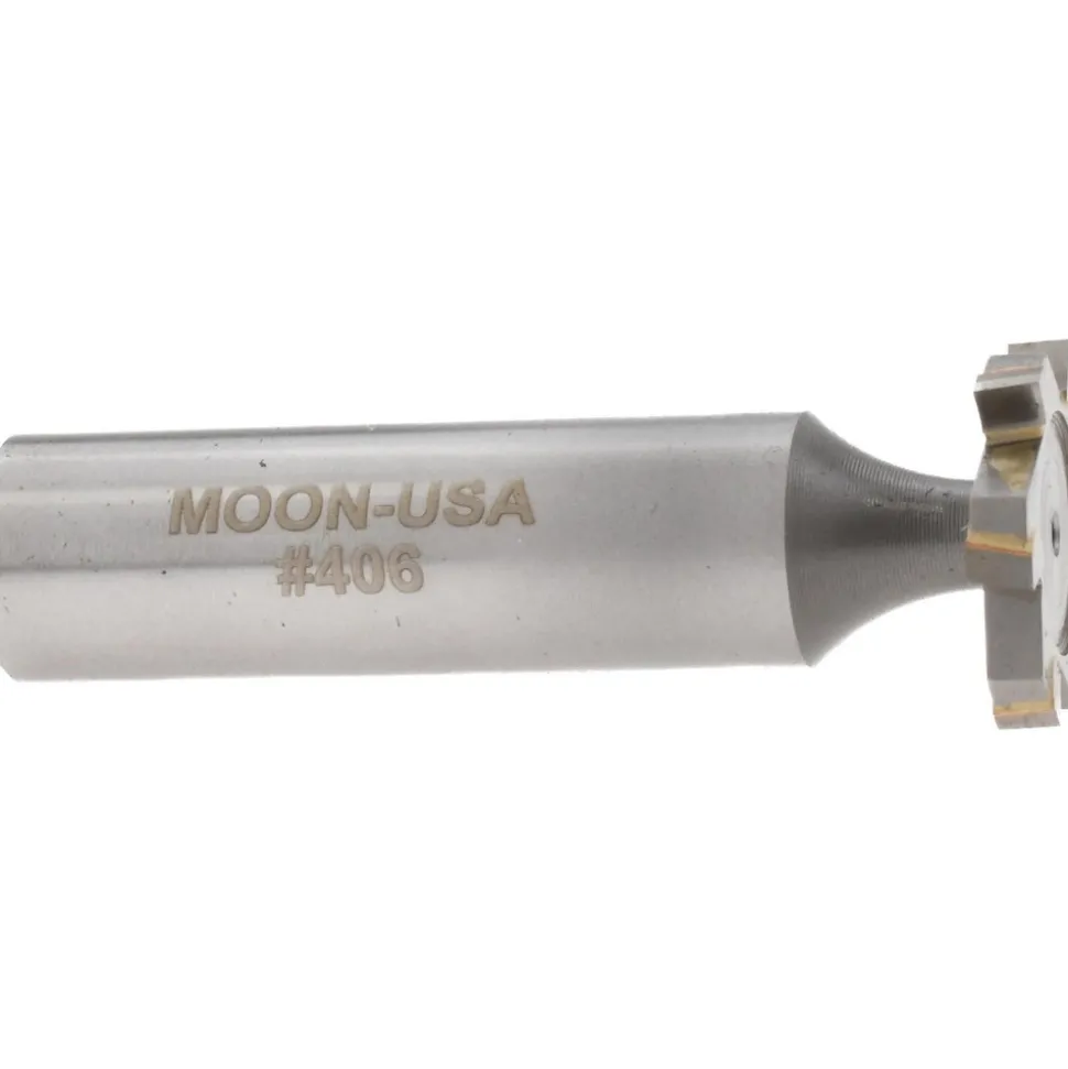 Woodruff Keyseat Cutter: 3/4" Cut Dia, 1/8" Cut Width, 1/2" Shank Dia, Staggered Tooth