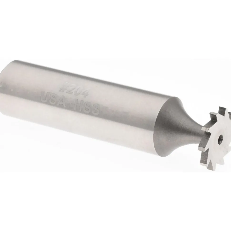 Woodruff Keyseat Cutter: 1/2" Cut Dia, 1/16" Cut Width, 1/2" Shank Dia, Straight Tooth
