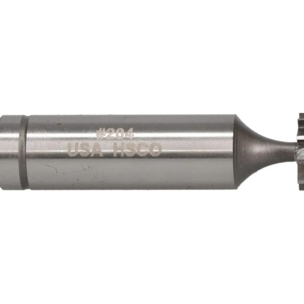 Woodruff Keyseat Cutter: 1/2" Cut Dia, 1/16" Cut Width, 1/2" Shank Dia, Straight Tooth