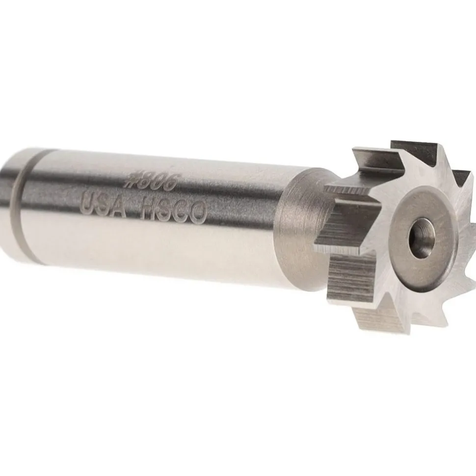 Woodruff Keyseat Cutter: 3/4" Cut Dia, 1/4" Cut Width, 1/2" Shank Dia, Straight Tooth