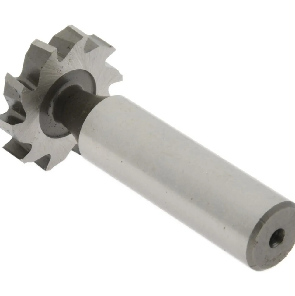 Woodruff Keyseat Cutter: 1" Cut Dia, 3/16" Cut Width, 1/2" Shank Dia, Staggered Tooth