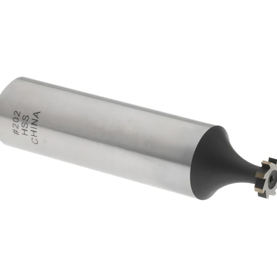 Woodruff Keyseat Cutter: 1/4" Cut Dia, 1/16" Cut Width, 1/2" Shank Dia, Straight Tooth