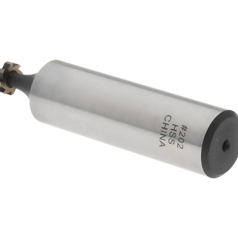 Woodruff Keyseat Cutter: 1/4" Cut Dia, 1/16" Cut Width, 1/2" Shank Dia, Straight Tooth