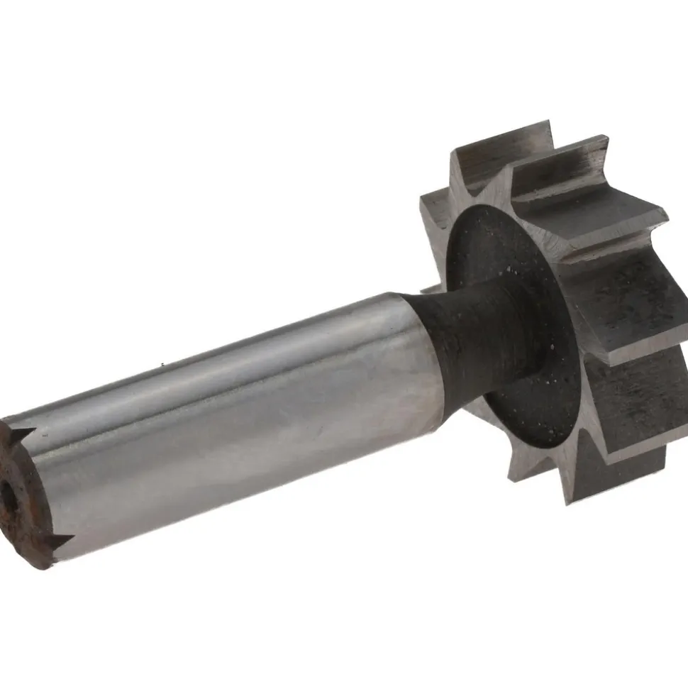 Woodruff Keyseat Cutter: 1-1/4" Cut Dia, 3/8" Cut Width, 1/2" Shank Dia, Straight Tooth