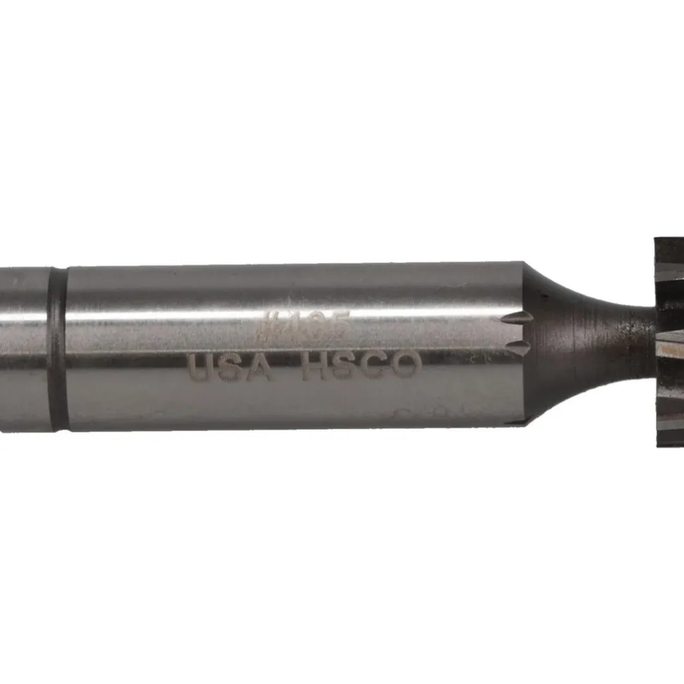 Woodruff Keyseat Cutter: 5/8" Cut Dia, 1/8" Cut Width, 1/2" Shank Dia, Staggered Tooth