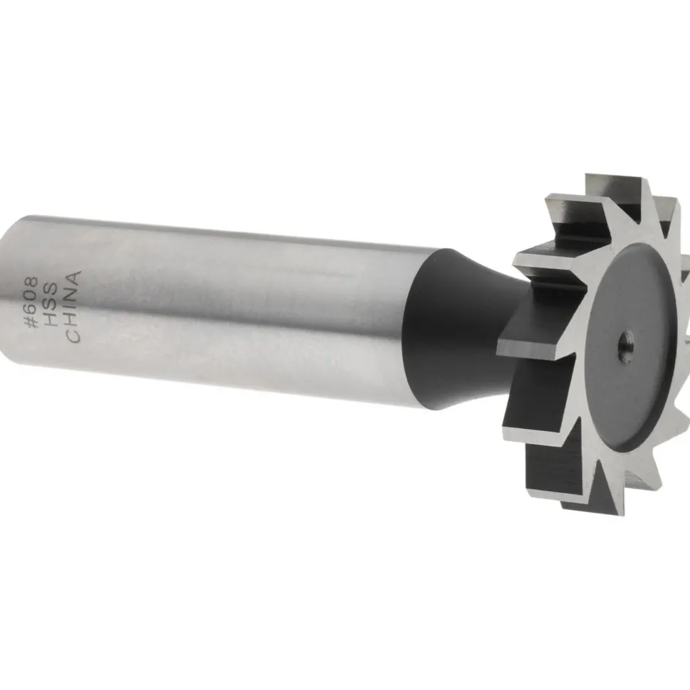 Woodruff Keyseat Cutter: 1" Cut Dia, 3/16" Cut Width, 1/2" Shank Dia, Straight Tooth