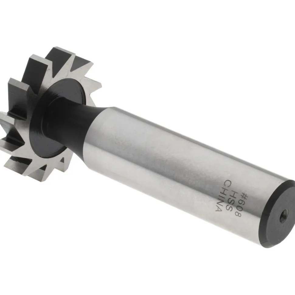 Woodruff Keyseat Cutter: 1" Cut Dia, 3/16" Cut Width, 1/2" Shank Dia, Straight Tooth