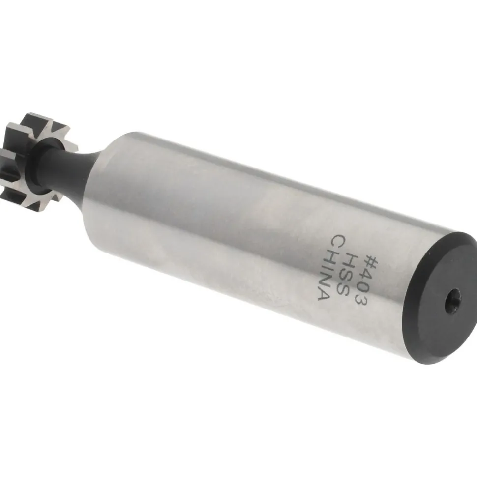 Woodruff Keyseat Cutter: 3/8" Cut Dia, 1/8" Cut Width, 1/2" Shank Dia, Straight Tooth
