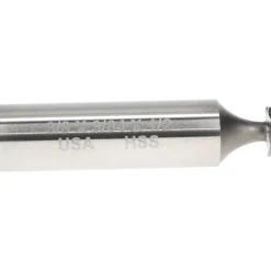 Woodruff Keyseat Cutter: 3/8" Cut Dia, 3/64" Cut Width, 1/2" Shank Dia, Straight Tooth