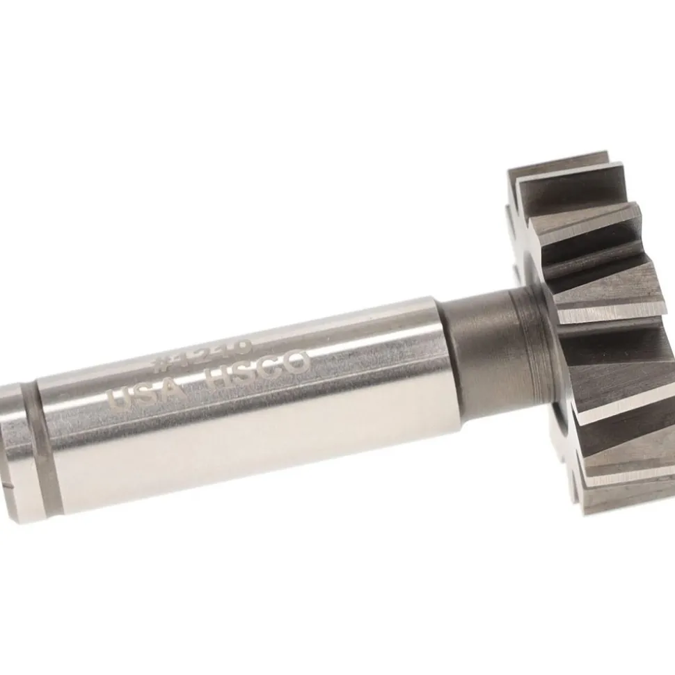 Woodruff Keyseat Cutter: 1-1/4" Cut Dia, 3/8" Cut Width, 1/2" Shank Dia, Staggered Tooth
