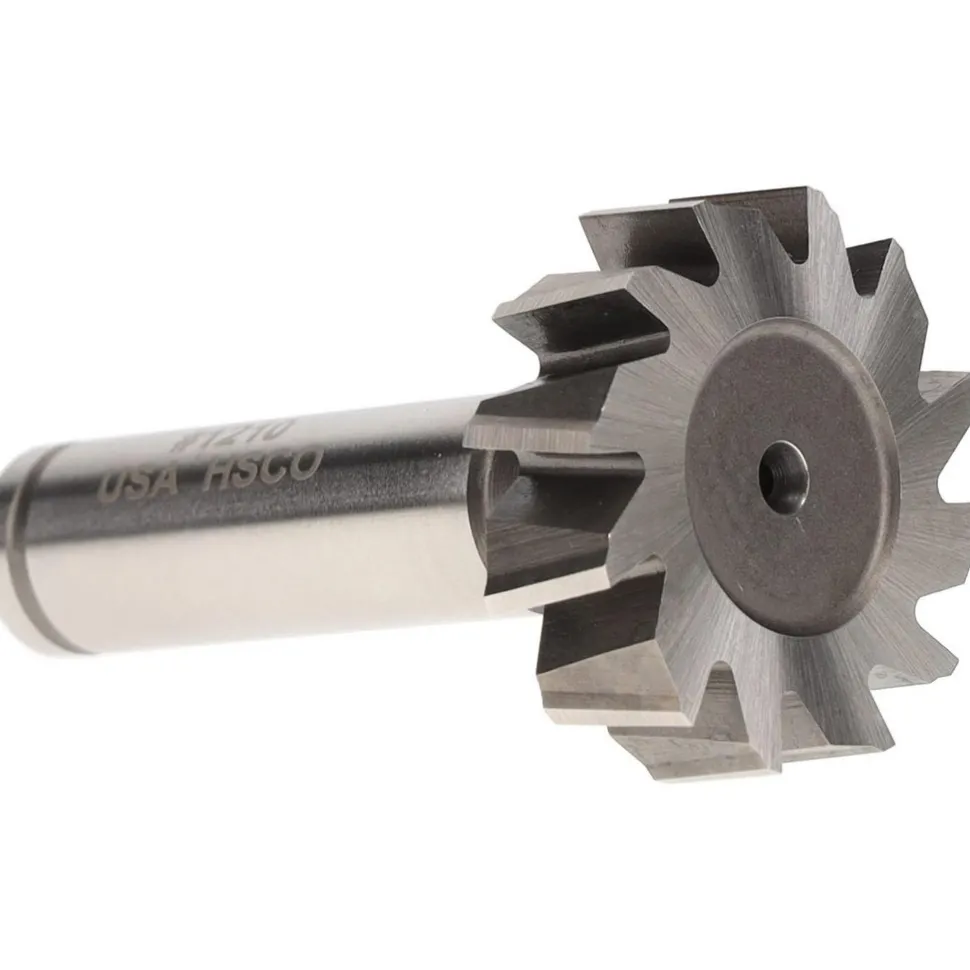 Woodruff Keyseat Cutter: 1-1/4" Cut Dia, 3/8" Cut Width, 1/2" Shank Dia, Staggered Tooth