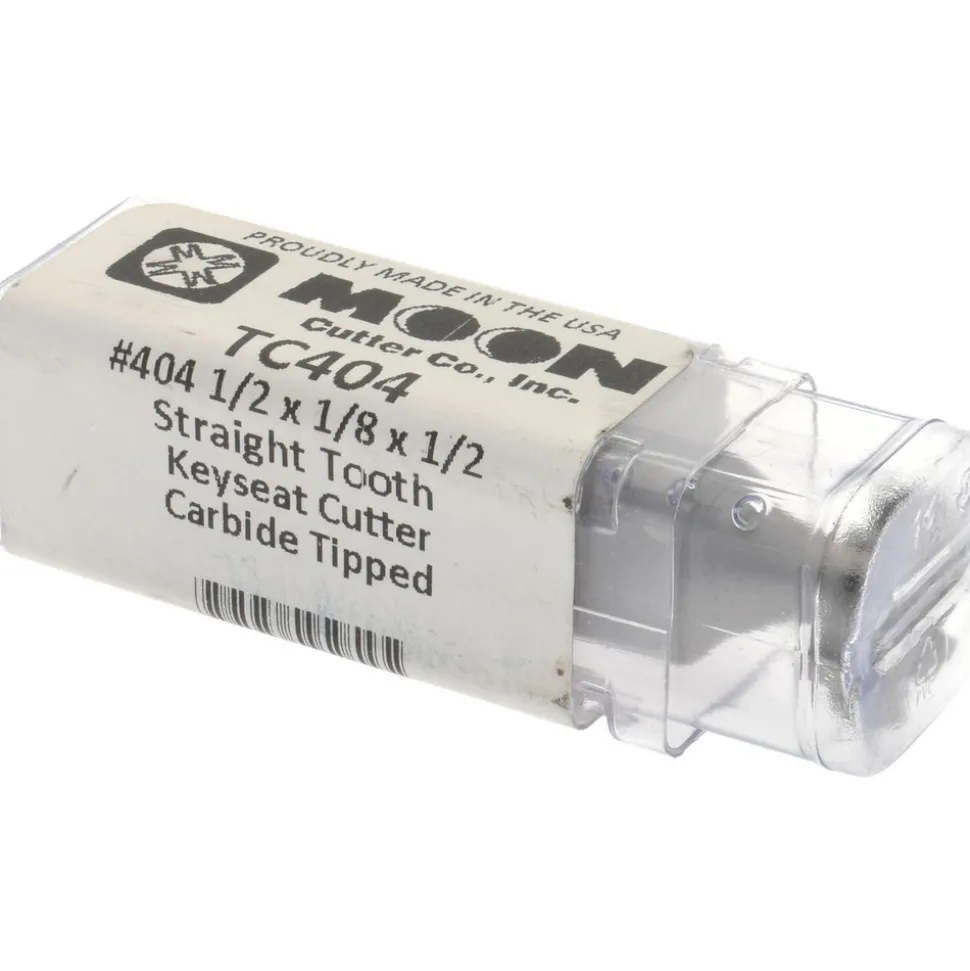 Woodruff Keyseat Cutter: 1/2" Cut Dia, 1/8" Cut Width, 1/2" Shank Dia, Straight Tooth