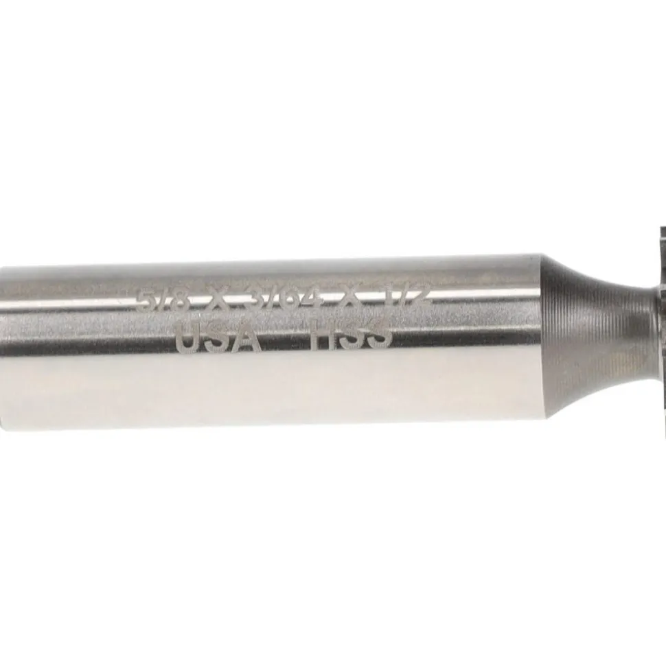 Woodruff Keyseat Cutter: 5/8" Cut Dia, 3/64" Cut Width, 1/2" Shank Dia, Straight Tooth