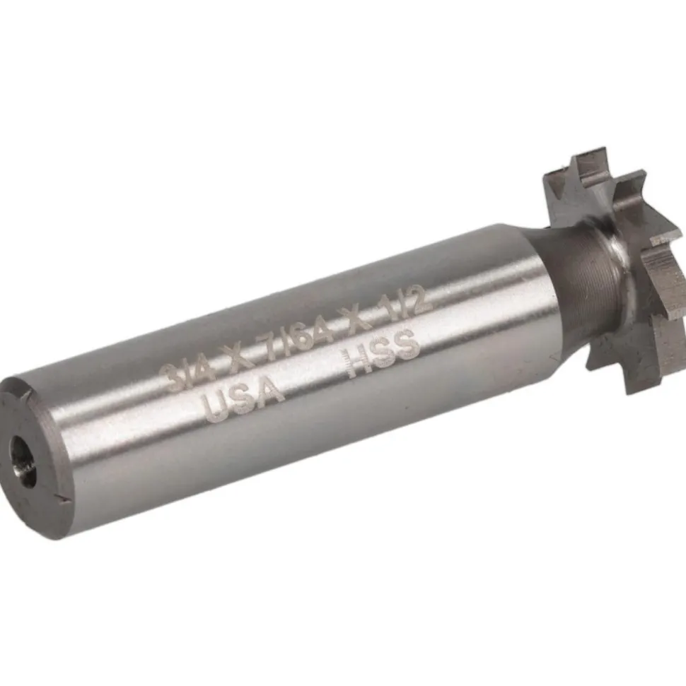 Woodruff Keyseat Cutter: 3/4" Cut Dia, 7/64" Cut Width, 1/2" Shank Dia, Straight Tooth