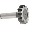 Woodruff Keyseat Cutter: 1-1/2" Cut Dia, 3/8" Cut Width, 1/2" Shank Dia, Staggered Tooth