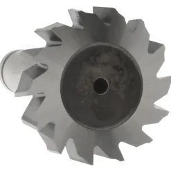 Woodruff Keyseat Cutter: 1-1/2" Cut Dia, 3/8" Cut Width, 1/2" Shank Dia, Staggered Tooth