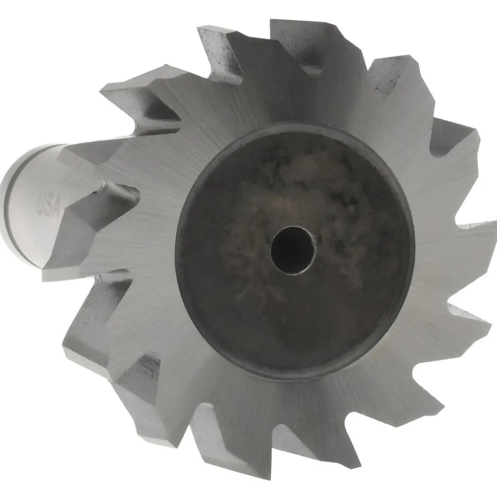 Woodruff Keyseat Cutter: 1-1/2" Cut Dia, 3/8" Cut Width, 1/2" Shank Dia, Staggered Tooth