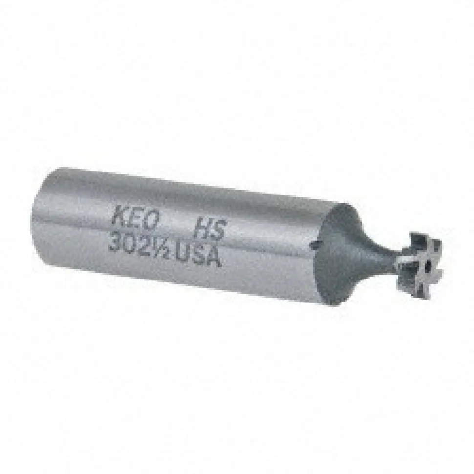 Woodruff Keyseat Cutter: 5/16" Cut Dia, 3/32" Cut Width, 1/2" Shank Dia, Staggered Tooth