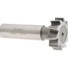 Woodruff Keyseat Cutter: 1" Cut Dia, 5/16" Cut Width, 1/2" Shank Dia, Staggered Tooth