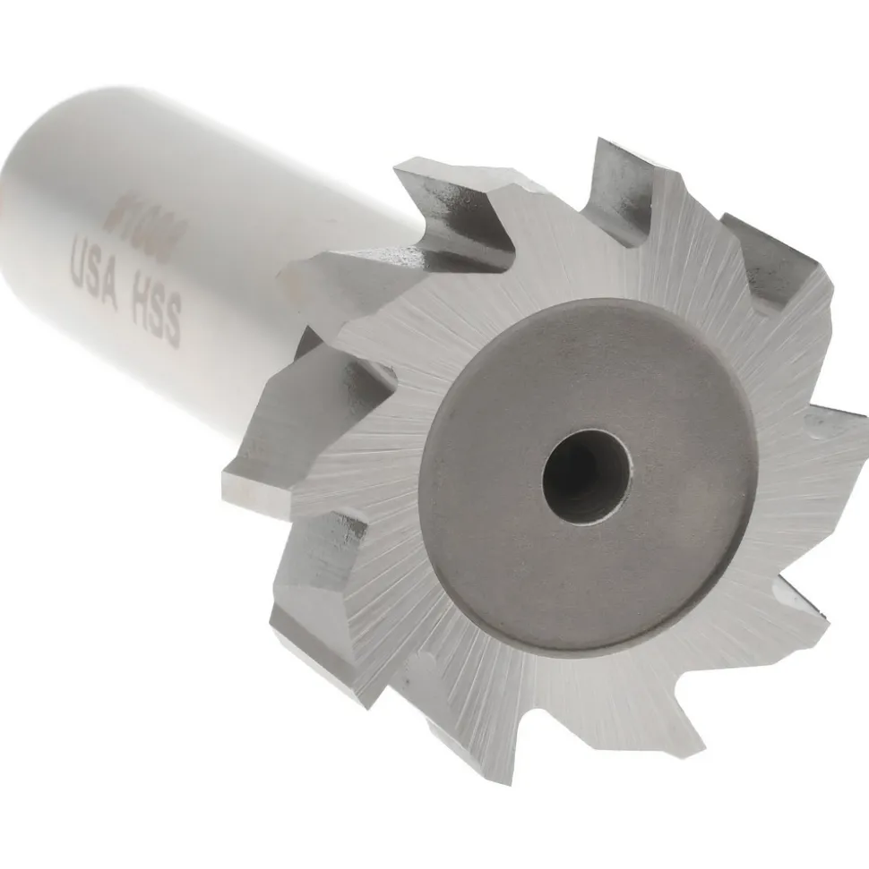Woodruff Keyseat Cutter: 1" Cut Dia, 5/16" Cut Width, 1/2" Shank Dia, Staggered Tooth