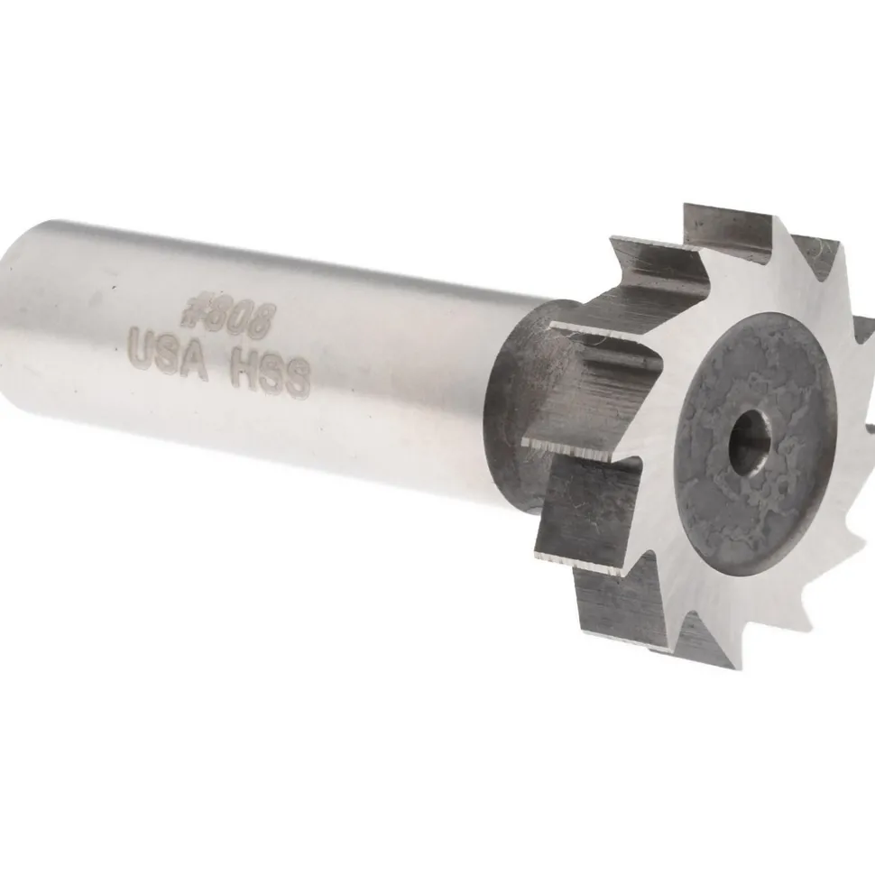 Woodruff Keyseat Cutter: 1" Cut Dia, 1/4" Cut Width, 1/2" Shank Dia, Straight Tooth