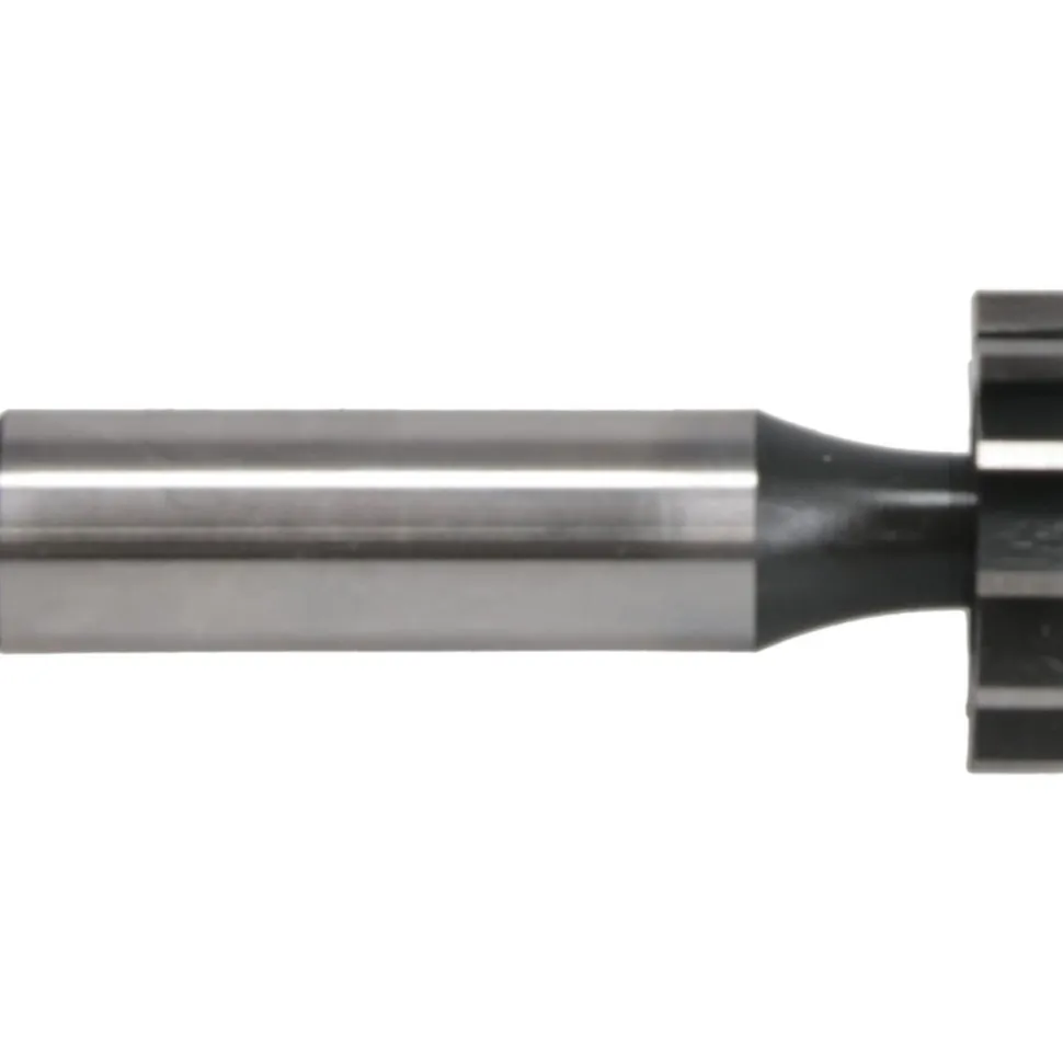 Woodruff Keyseat Cutter: 1" Cut Dia, 7/32" Cut Width, 1/2" Shank Dia, Straight Tooth