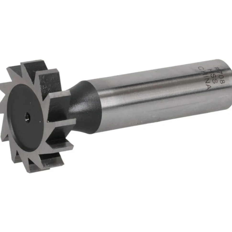 Woodruff Keyseat Cutter: 1" Cut Dia, 7/32" Cut Width, 1/2" Shank Dia, Straight Tooth